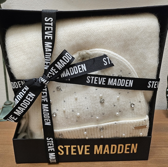 Steve Madden Berretto Donna In Maglia Costina Melange - Un Capo Essenziale Per L'Autunno/Inverno, Colore Beige